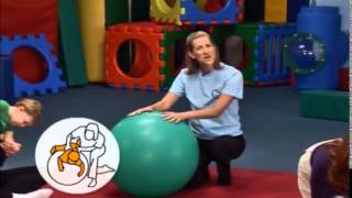 Flying Forward Roll Over Ball  My Gym at Home  BabyFirst TV [upl. by Swope]