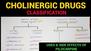 Autonomic Pharmacology  4  Cholinergic Drugs Classification  EOMS [upl. by Atener]