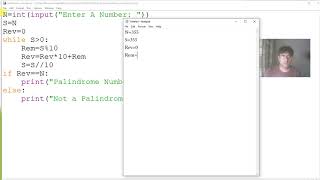 Palindrome Number Program in Python [upl. by Rothmuller]