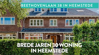 Perfect onderhouden zeer breed 30er jaren woonhuis op de Beethovenlaan 38 in Heemstede [upl. by Ardisj49]