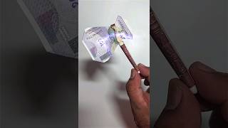 Avengers THOR Hammer making with Money Origami papercraft origami [upl. by Fredkin]