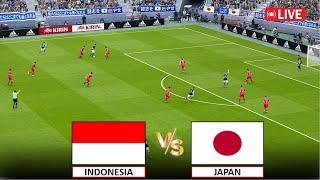 🔴Langsung  Indonesia vs Japan I FIFA World 2026 Qualifier Match Live Stream I eFootball Pes 21 Game [upl. by Elocyn]