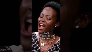 Lupita Nyongos reaction to every wing on Hot Ones [upl. by Ocsicnarf]