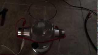 Sonoluminescence 001  Cavitation using 2 transducers Multibubble [upl. by Brout]