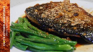 Panfried Salmon in Honey Soy Sauce [upl. by Anaujahs]