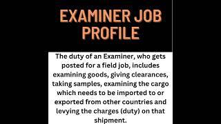 examiner job profile  examiner  cgl  ssc [upl. by Claudette297]