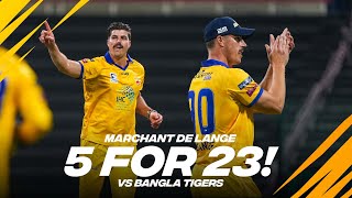 Marchant De Lange takes 5 for 23 vs Bangla Tigers  Day 1  Player Highlights [upl. by Thebazile66]