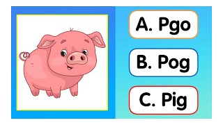 Identify the Image and choose the correct spelling  Quiz Time  Words Quiz for Kids [upl. by Standing330]