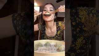 😍🍜 PHO SOUP DUMPLINGS 🥟 pho soupdumplings sriracha hoisinsauce thaibasil steamer asmr [upl. by Milde]