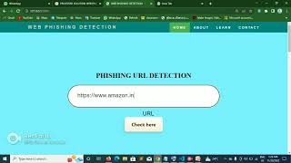 WEB phishing detectionminiprojectideas project python pythonprojects pandicloudtechofficial [upl. by Egamlat608]