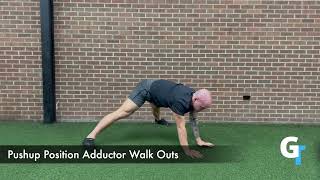 Adductor Pushup Walkouts Exercise Demo [upl. by Iohk]