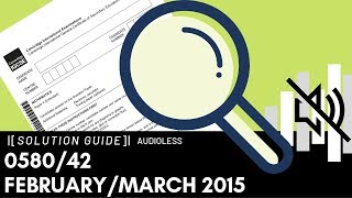 058042 FebruaryMarch 2015 Marking Scheme MS [upl. by Othella271]