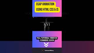 🎬 Master GSAP Animation Transform Your Web Design with HTML CSS amp JS 🚀 [upl. by Naima436]