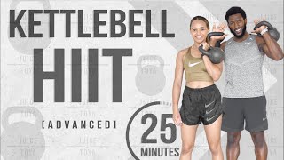 25 Minute Full Body Kettlebell HIIT Workout Advanced [upl. by Hgieleak]