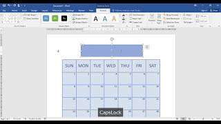 How to Create a Calendar in MS Word [upl. by Erdnaid284]