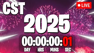 NEW YEARS 2025 COUNTDOWN LIVE 🔴 247 amp Central Standard Time CST New Year Countdown [upl. by Fischer]