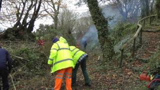 Lynton and Barnstaple Railway  Trackbed clearance at Rowley Cross [upl. by Magnien]