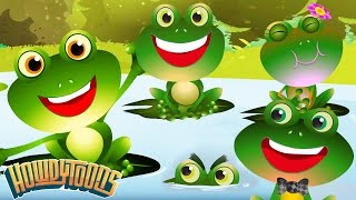 The Little Green Frog  Frog Songs for Kids by Howdytoons [upl. by Aurora]