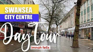 SWANSEA CITY CENTRE  SWANSEA BUS STATION  DAY TOUR  IMNAH FELIX  Swansea University [upl. by Francois]