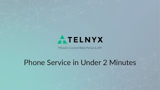 Phone Service in Under 2 Minutes  Telnyx [upl. by Akit415]