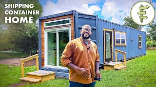 HighEnd Shipping Container Home Built on a DIY Budget  TINY HOUSE TOUR [upl. by Vesta96]