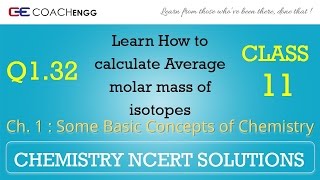 Some Basic Concepts of Chemistry Q132 Chapter 1 NCERT solutions CHEMISTRY Class 11 [upl. by Bainbrudge]