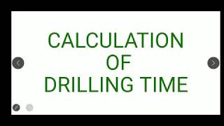 calculation of drilling time [upl. by Nitsuj]