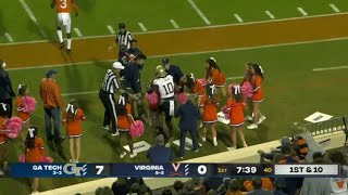 cheerleader gets destroyed on sideline [upl. by Poll]