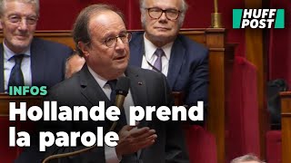 À l’Assemblée Hollande sommé de défendre son bilan à l’Élysée pour sa première intervention [upl. by Ddat]