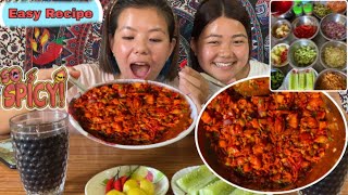 GILO CHATPATE RECIPE amp MUKBANG SPICY CHATPATE NEPALI MUKBANGEASY HOMEMADE CHATPATE🤤 [upl. by Freida971]