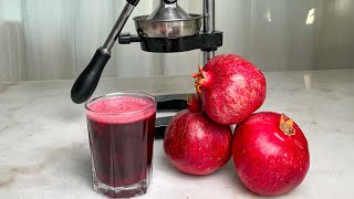 Fresh squeezed Pomegranate juice with a Hand Press [upl. by Malo]