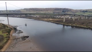 Erskine Bridge over the River Clyde by Drone [upl. by Grayce316]