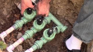 How to install Orbit Automatic Sprinkler Valve System  Grass Lawn [upl. by Lyns550]