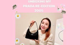 UNBOXING PRADA REEDITION 2005 NYLON BAG  WHAT FITS [upl. by Bohrer503]