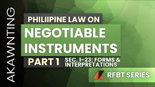 Negotiable Instruments Law Form and Interpretation Sec 123 [upl. by Anial]