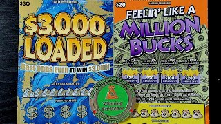 🍀🍀FEELIN LIKE A MILLION BUCKS AND 3000 LOADED TN LOTTERY SCRATCH OFF TICKET VIDEO SESSION🍀🍀 [upl. by Trace287]