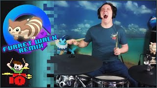 Furret Walk Remix On Drums [upl. by Sucy713]