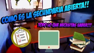 ¿Como es la secundaria abierta  RESUMEN DE COMO ES [upl. by Nancee]