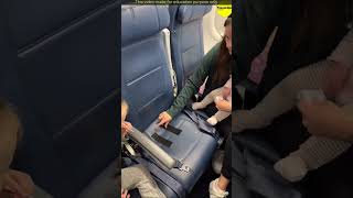 This woman used an amazing trick to secure his baby on plane respect shorts ytshorts [upl. by Eiramnna]