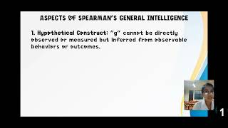 SPEARMANS GENERAL INTELLIGENCE TWOFACTOR THEORY [upl. by Cloots]