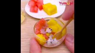 Youtbe Miniature Cooking Steak And Fruits Salad viral [upl. by Chancey67]