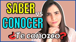 Saber vs Conocer in Spanish  To know in Spanish [upl. by Osrit]