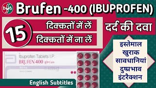 Brufen 400 mg tablet uses in hindi ibuprofen tablet ip 400 mg uses ibuprofen side effects [upl. by Ethe]