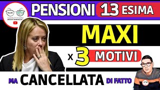 PENSIONI 💶 TREDICESIMA 2023 MAXI CANCELLATA ❗ BONUS 155€  DOPPIA RIVALUTAZIONE 176€ ARRETRATI [upl. by Fredericka15]