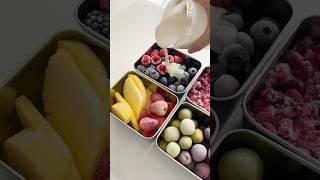 Make frozen fruit with me asmr food asmrfood satisfying fruit yogurt healthyfood lifestyle [upl. by Annavas]