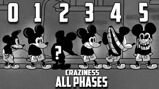 Mickey Mouse 20 ALL PHASES 05 phases Craziness Injection FULL Week Friday Night Funkin [upl. by Sergu]