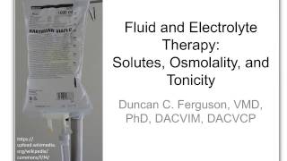 Fluid Therapy 2 SolutesOsmolality and Tonicity [upl. by Lledualc]