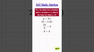 Direct proportion in SAT Math📚shorts shortvideo ytshorts satmath proportions satmathprep fyp [upl. by Ycniuqed]