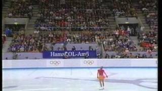 Josée Chouinard CAN  1994 Lillehammer Figure Skating Ladies Free Skate [upl. by Eirehc]