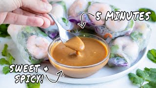 The EASIEST Peanut Dipping Sauce Recipe [upl. by Wilmar963]